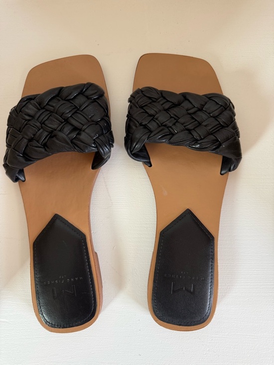 Marc Fisher Shoes - Marc Fisher Black Braided Slide Sandals - Women